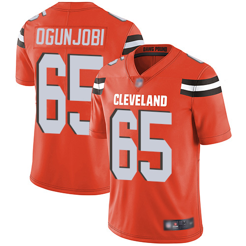 Cleveland Browns Larry Ogunjobi Men Orange Limited Jersey #65 NFL Football Alternate Vapor Untouchable->cleveland browns->NFL Jersey